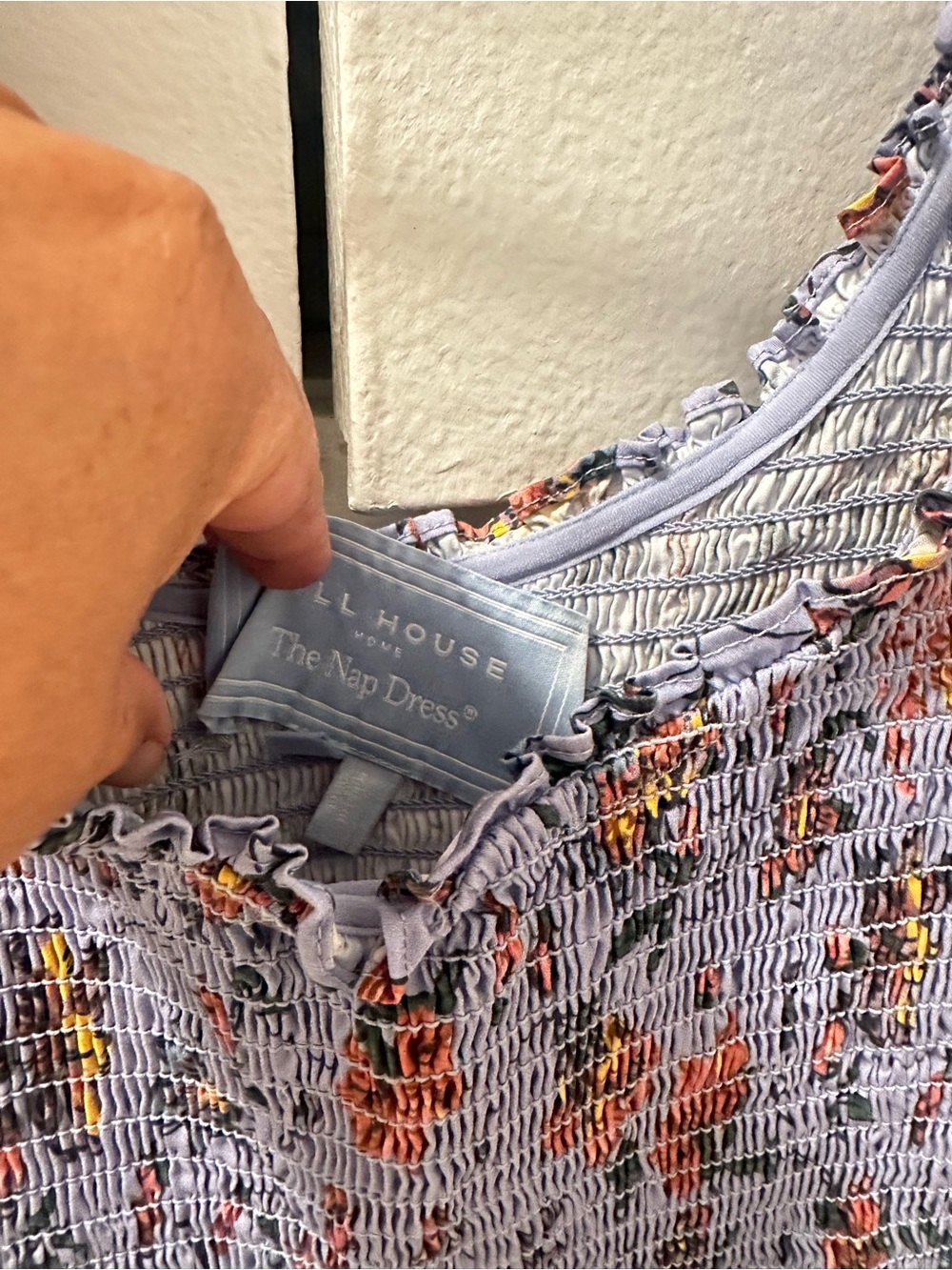 Hill house Smocked Lavender Floral Puff-Sleeve Maxi dress - Picture 3 of 3